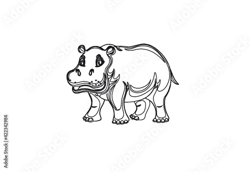 rhino isolated on white
