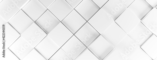 White cubes background, 3d rendering