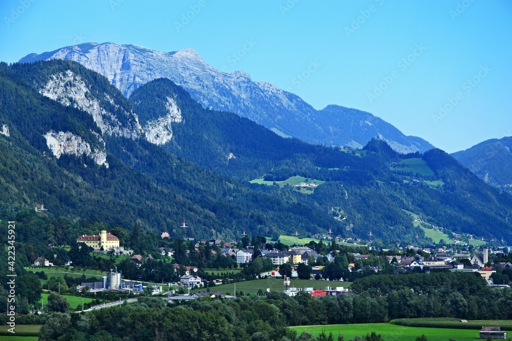 Austrian Alps-outlook on the Stainach castle