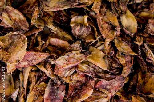 Dried seafood on the market...