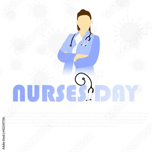 Nurses day background card design