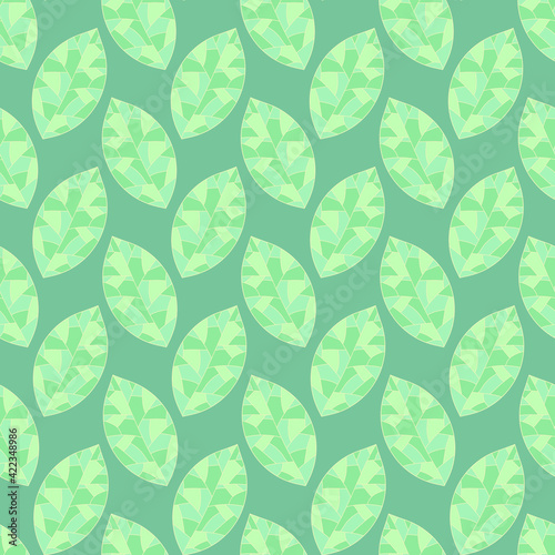 seamless pattern with leaves © Sofija