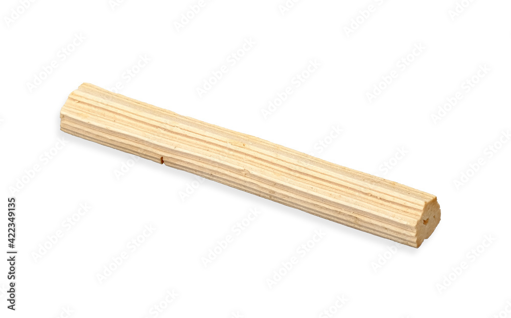 Wooden candy stick isolated on white. candy stick clipping path