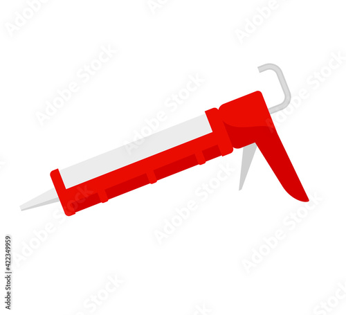 Caulking gun icon. Clipart image isolated on white background