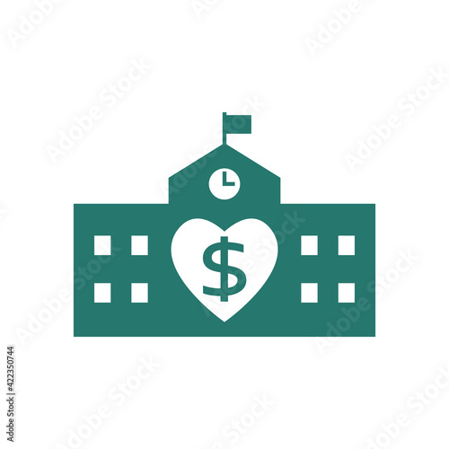 School fundraiser icon. Clipart image isolated on white background