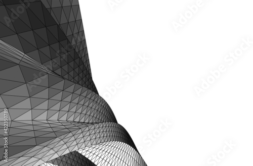 Abstract architectural art, digital wallpaper