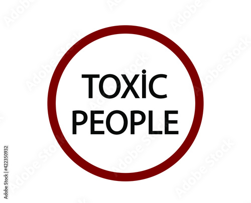 No toxic people vector icon.  Editable stroke. Linear style sign for use on web design and mobile apps, logo. Symbol illustration. Pixel vector graphics - Vector