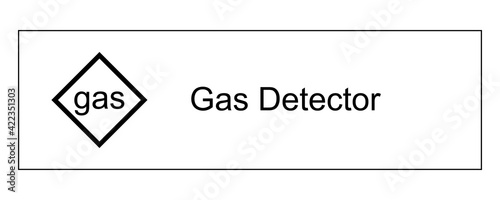 Gas detector blueprint symbol. Clipart image isolated on white background