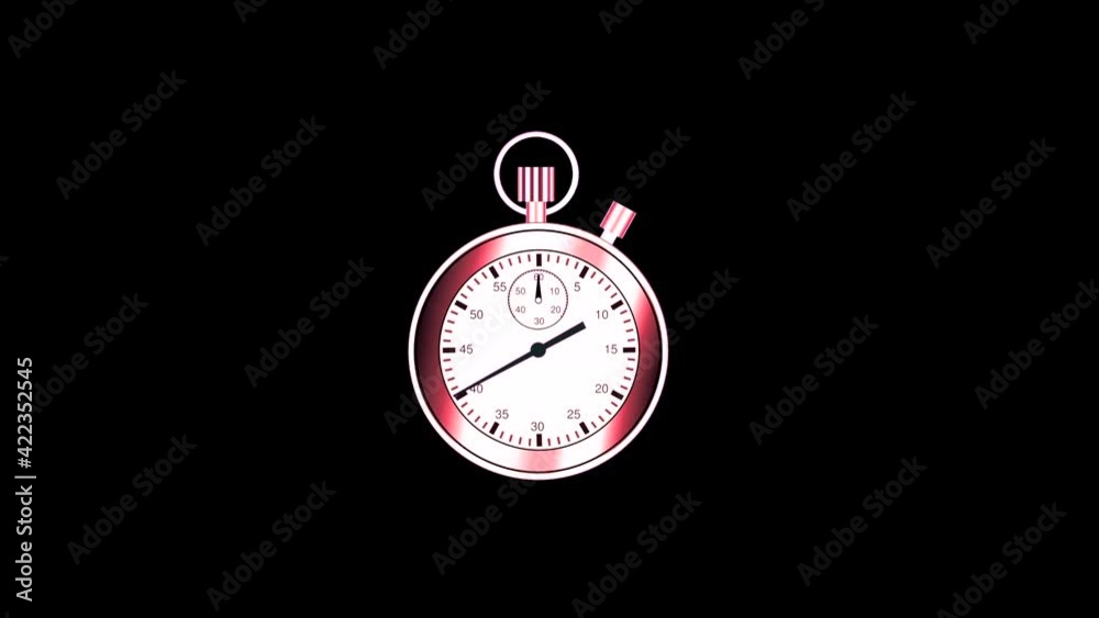 Animated stopwatch jump in and stretch out Animated stopwatch jump in and stretch out