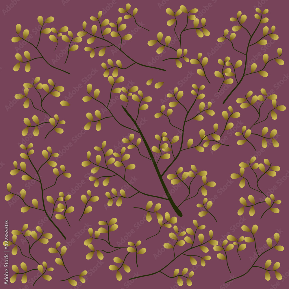 illustration of stems and leaves illustration of stems and leaves