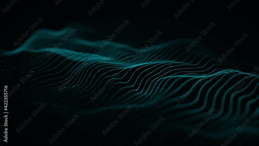 Abstract Organic Network Mesh Waving Fx Background Loop/ 4k animation of an abstract fractal digital mesh background with blur focus seamless looping
