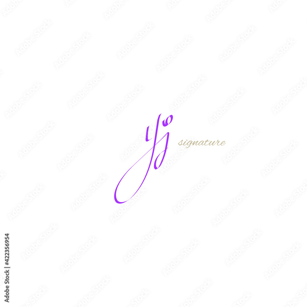 yj initial handwriting or handwritten logo for identity yj initial handwriting or handwritten logo for identity