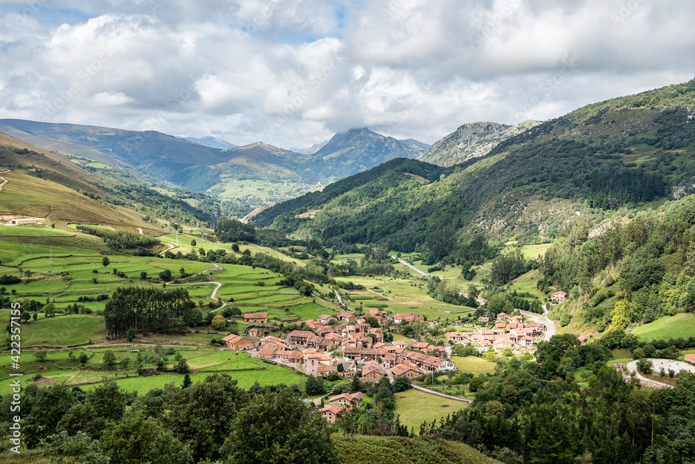Village of Carmona, Cabuerniga valley, Cantabria, Spain.