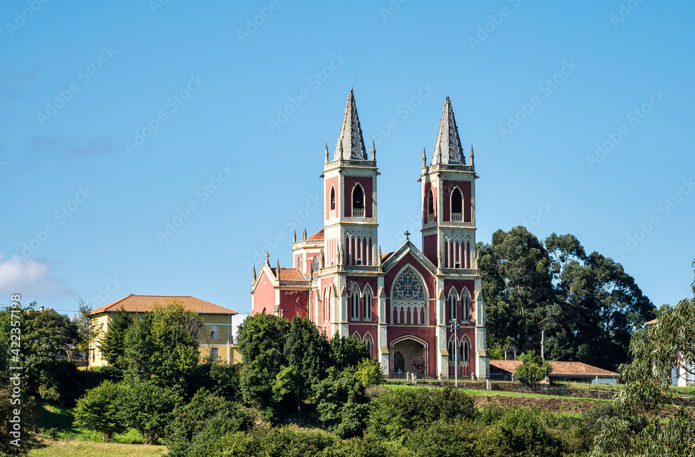 church of Saint Peter Ad vincula, neogothic monument from 1894 in Cobreces, Alfoz Lloredo, Cantabria, Spain, Europe