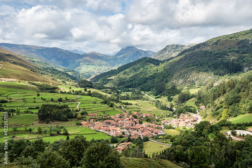 Village of Carmona  Cabuerniga valley  Cantabria  Spain.