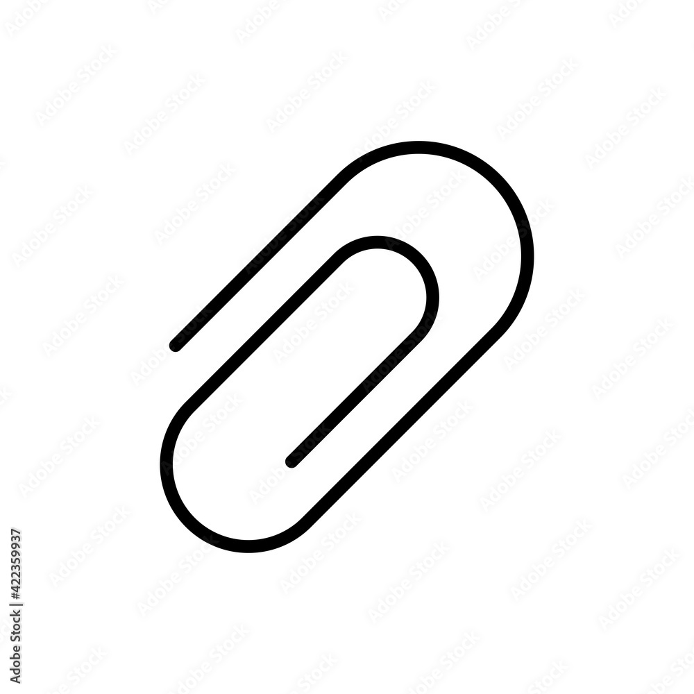 Paper clip icon design, outline style, vector eps10 Paper clip icon design, outline style, vector eps10