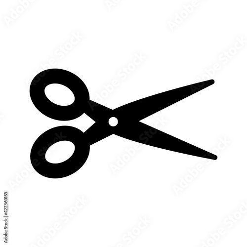Scissor icon design, glyph style, vector eps10