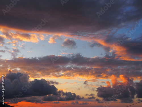 Atardecer en las proximidades de Castro Urdiales, España.