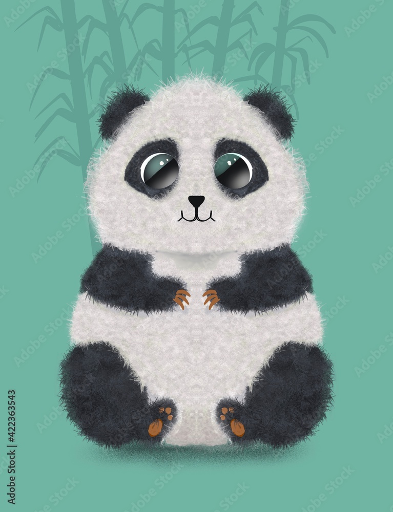 panda with a background