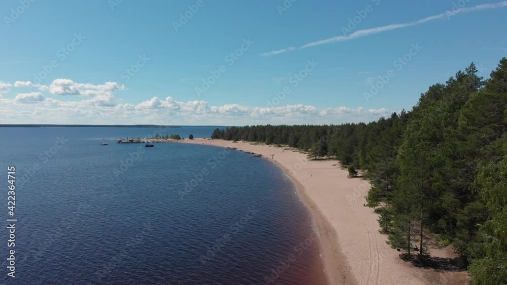 Drone Revealing Sunny Beach in the Summer Drone Revealing Sunny Beach in the Summer