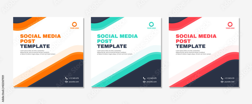 Set of modern abstract Unique Editable Social Media banner Template. Promotional web banner for social media post. Elegant sale ads and discount promo