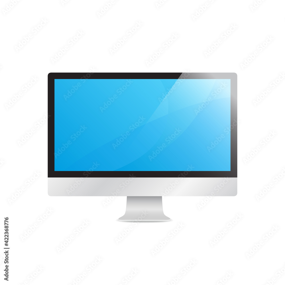 Computer Monitor Display Vector Illustration Computer Monitor Display Vector Illustration