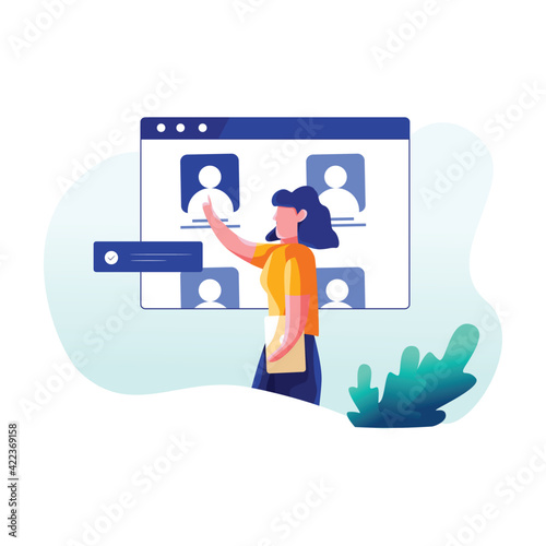 Choose best Teachers Vector Illustration concept. Flat illustration isolated on white background.
