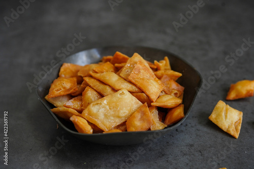 Sweet Diamond cuts - Deep fried Kerala sweet snack with flour coated in sugar syrupr