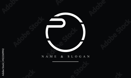 PI, IP, P, I abstract letters logo monogram