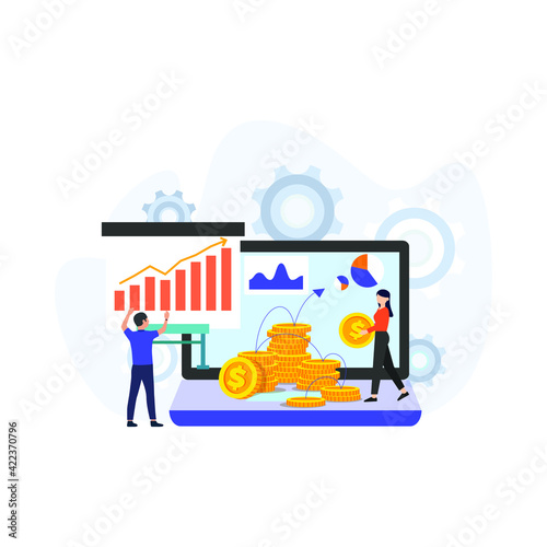Book your flight Vector Illustration concept. Flat illustration isolated on white background.