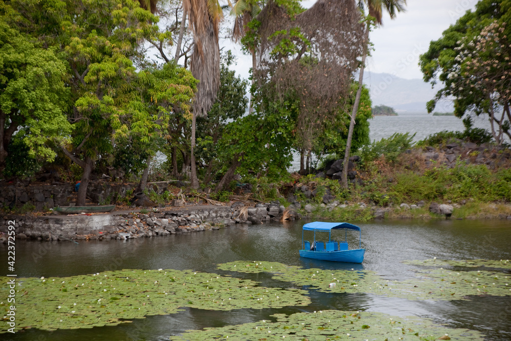 boat on the lake in nicaragua