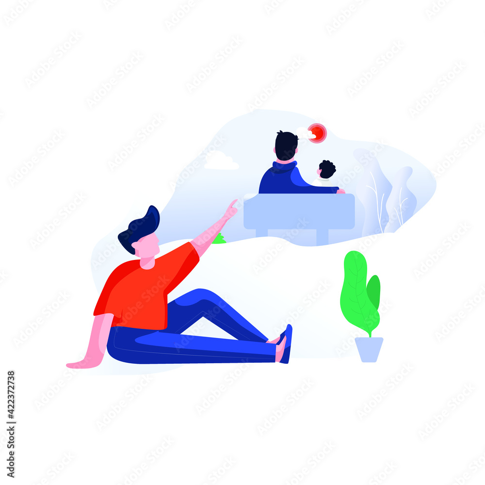 Share your Story Vector Illustration concept. Flat illustration isolated on white background.