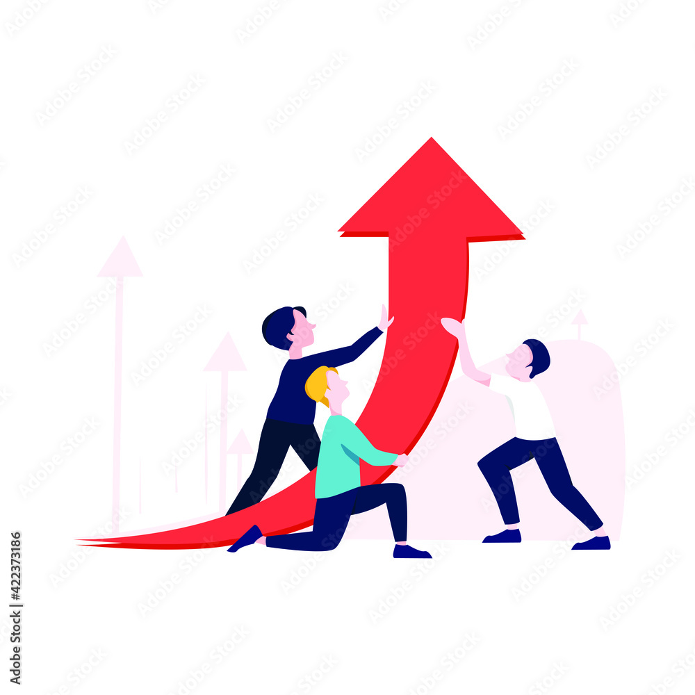 Business Growth Vector Illustration concept. Flat illustration isolated on white background. Business Growth Vector Illustration concept. Flat illustration isolated on white background.