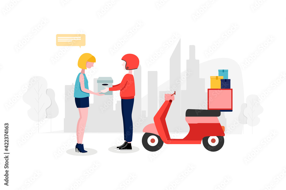 Delivery Vector Illustration concept. Flat illustration isolated on white background.