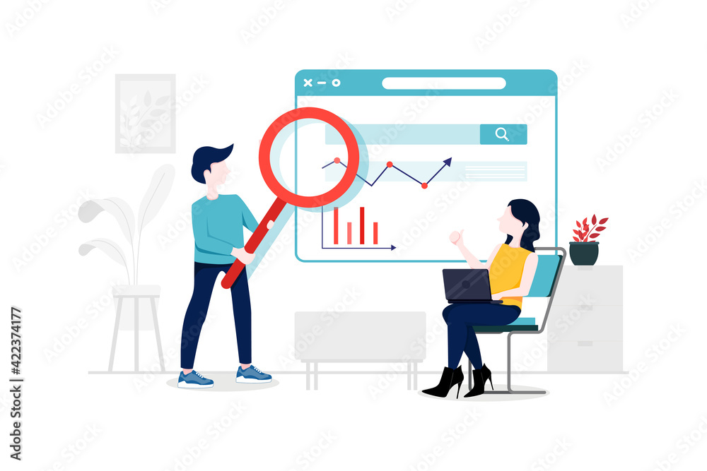 Seo Optimization Vector Illustration concept. Flat illustration isolated on white background. Seo Optimization Vector Illustration concept. Flat illustration isolated on white background.