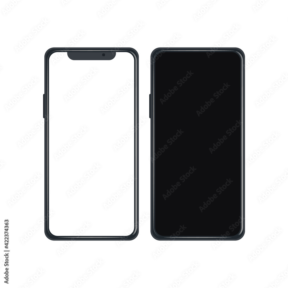Editable realistic trendy mockup smartphone with blank white screen for visual ui app demonstration. Editable realistic trendy mockup smartphone with blank white screen for visual ui app demonstration.