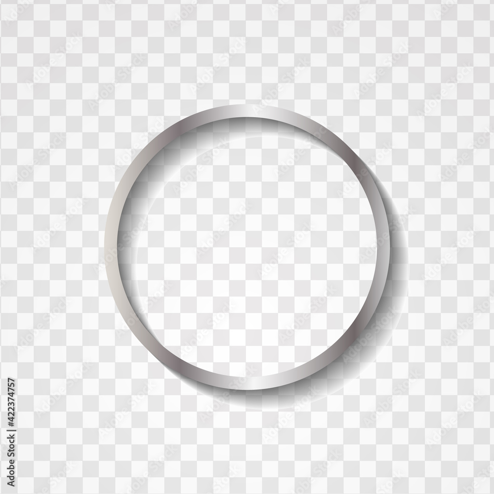 Metallic silver circle frame with text space on transparent textured. Elegant celebration event design. Metallic silver circle frame with text space on transparent textured. Elegant celebration event design.