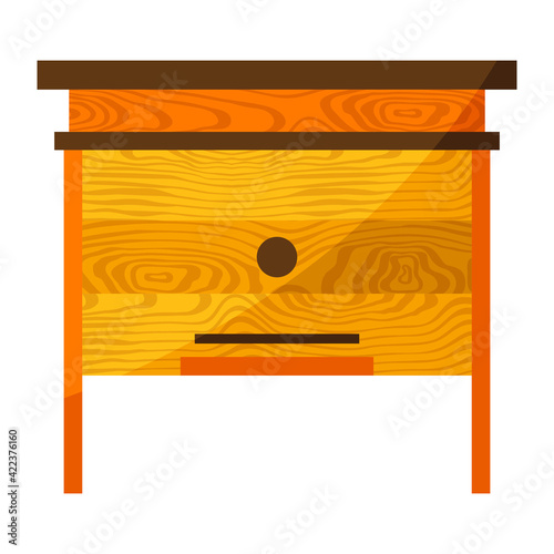 Illustration of beehive. Icon for food or production.