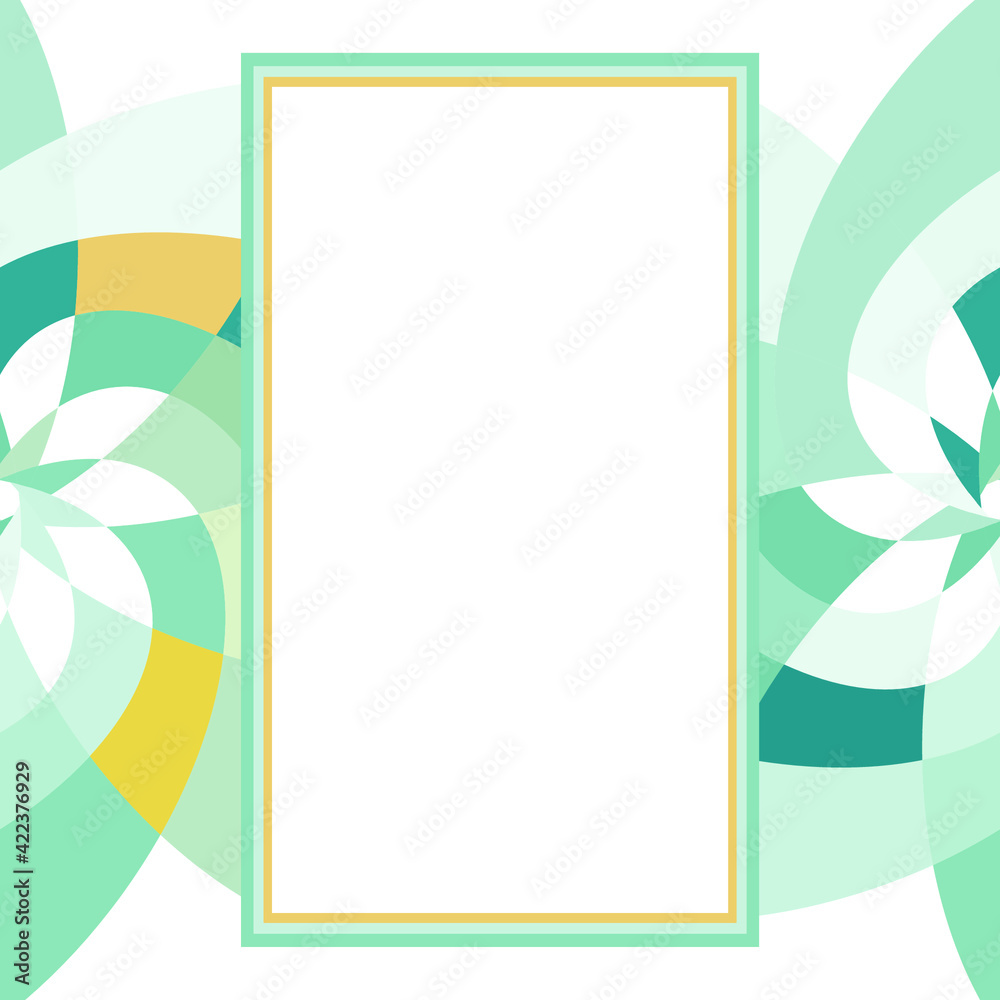 Graphic Flower Rectangle Template with Copy Space Soft Green Graphic Flower Rectangle Template with Copy Space Soft Green