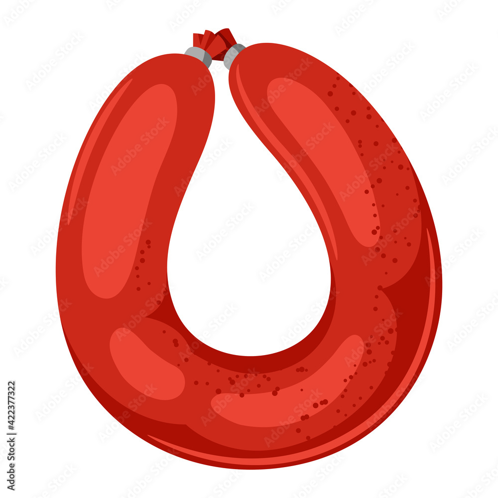 Illustration of sausage. Icon or image for butcher shops and industries. Illustration of sausage. Icon or image for butcher shops and industries.