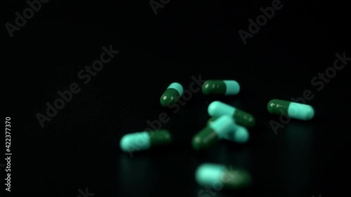 falling pills capsule
