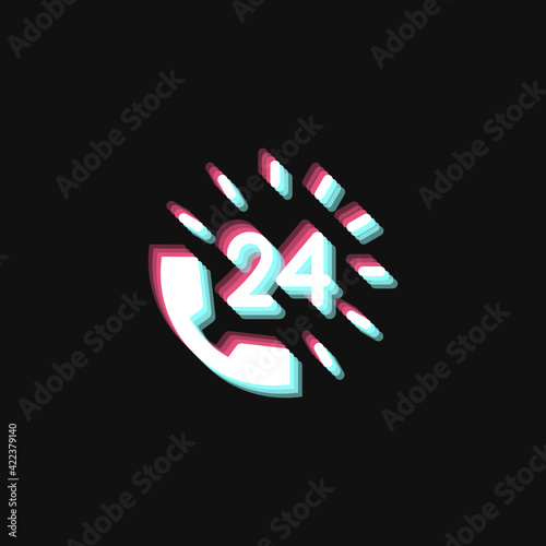 24 Hour helpline - 3D Effect
