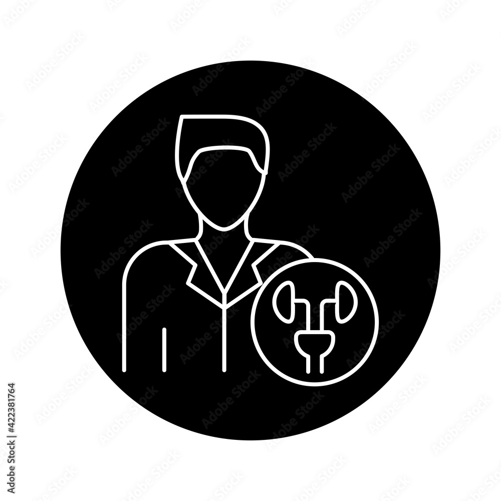 Urologist color line icon. Subject matter expert. Urologist color line icon. Subject matter expert.