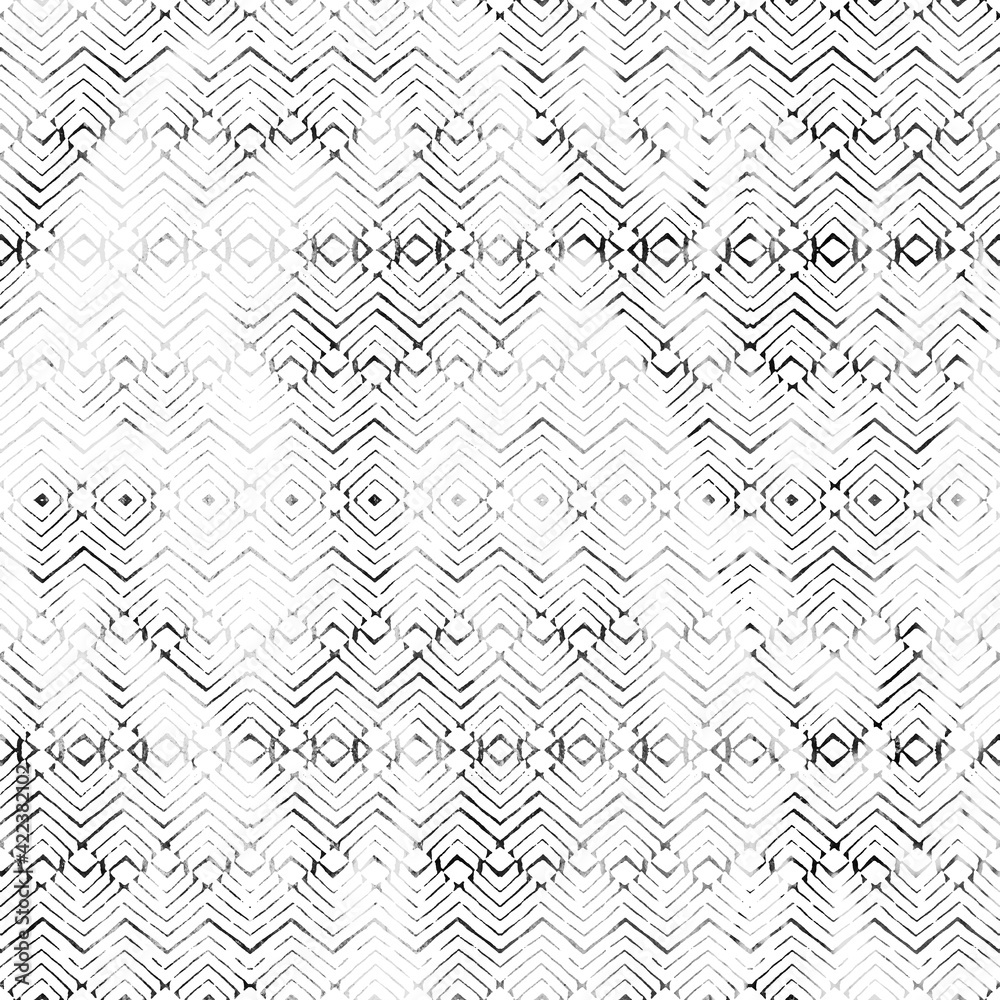 Geometric repeat pattern with distressed texture and color
