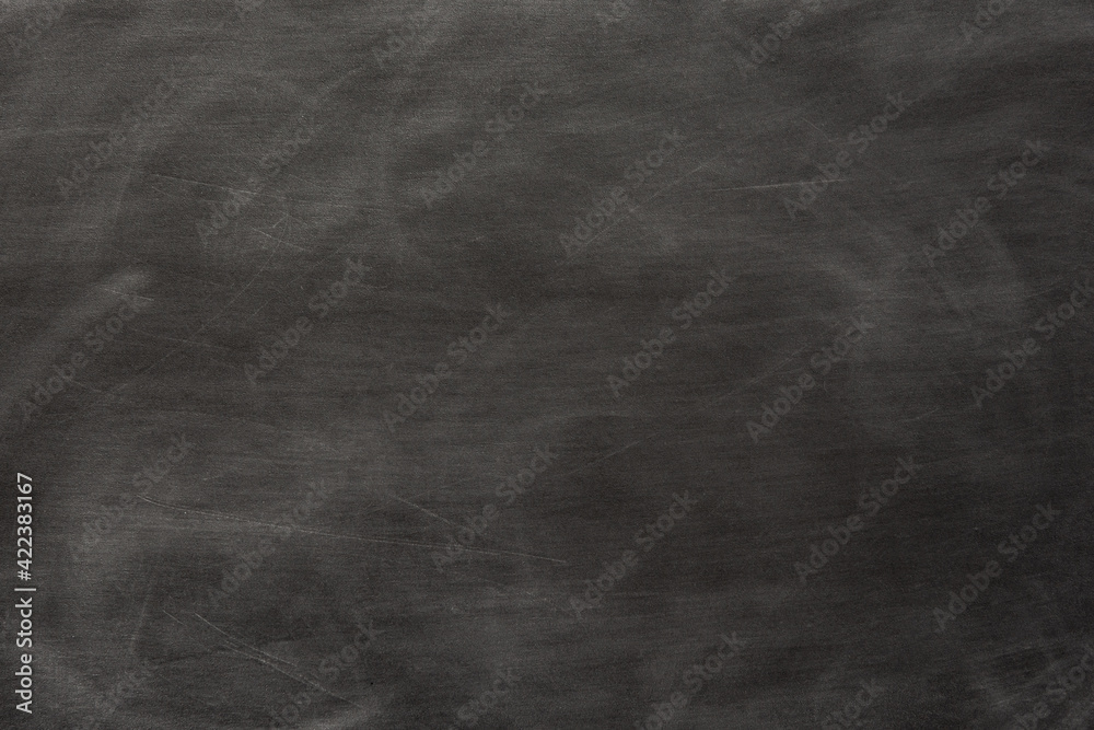Naklejka premium Chalk rubbed out on blackboard, chalkboard texture background copy space for add text and design