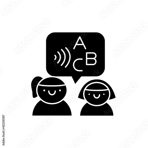 Classes with speech therapist color line icon. Pictogram for web page, mobile app, promo.