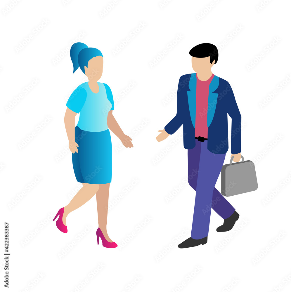 Isometric people business businessman Trendy Flat concept Isometric people business businessman Trendy Flat concept