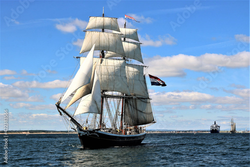 sailing ship in the sea