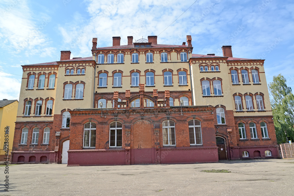 Secondary school building No. 6 (former secondary school for boys, 1902). Chernyakhovsk, Kaliningrad region