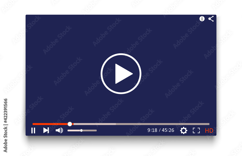 Realistic digital media player vector graphics. Realistic digital media player vector graphics.